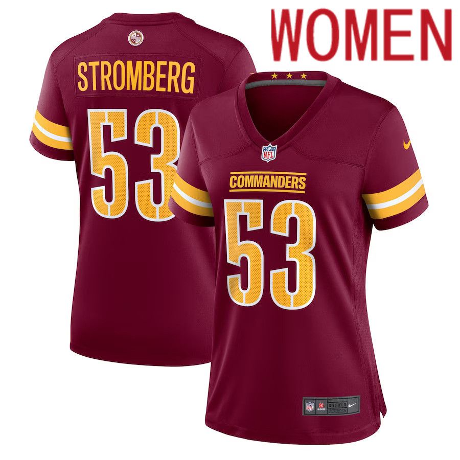 Women Washington Commanders 53 Ricky Stromberg Nike Burgundy Team Game NFL Jersey